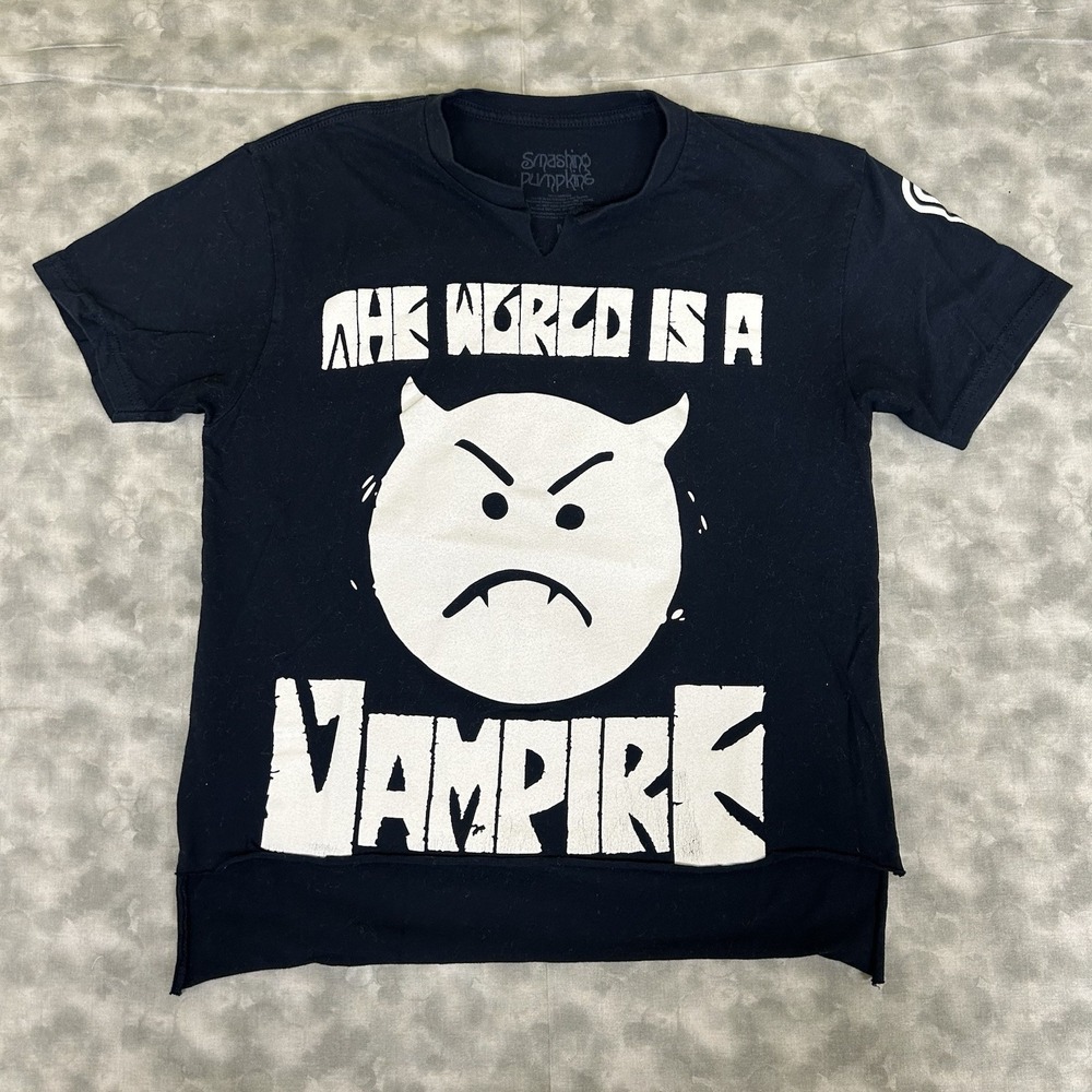 Smashing Pumpkins 2024 Tour Shirt  World Is‎ A Vampire M Blue 2-Sided Women's